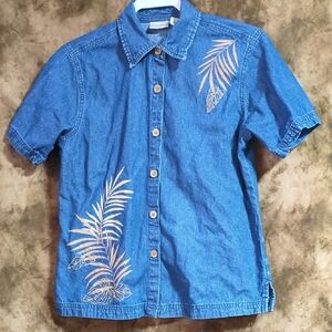 Erika Short Sleeve 100 Cotton Size Small Shirt Inv 432